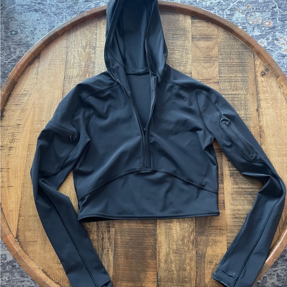 Lululemon Black Cropped Hoodie